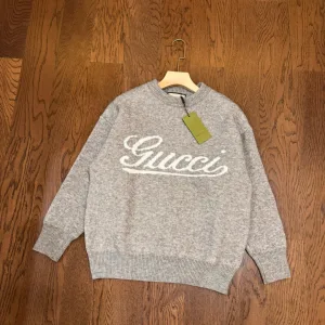 High Quality Designer Gucci Sweaters Red Wool Blend Jacquard