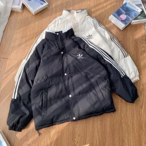 Super Clone Adidas Cotton-Padded Coat Black Cotton Winter