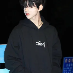 Designer High Quality Stussy Hoodie Red Cotton Pure Easy To Match