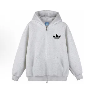 Designer Adidas Coat Red Cotton