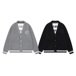 Super Clone Reps Calvin Klein Outerwear Red Cotton Wool Blend Embroidery