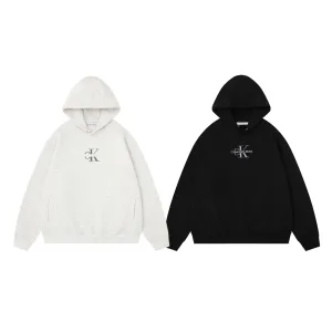 High Quality Reps Calvin Klein Hoodie Red Cotton Pure Fleece Fabric Embroidery