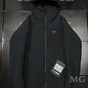 Luxury Archaeopteryx Coat Black Down Nylon Sturdy And Durable Adjustable Drawstring