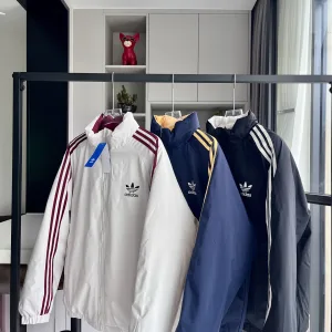 AAA Luxury Adidas Cotton-Padded Coat Red Down Waterproof Design High-Quality Materials Winter