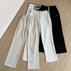Reps AAA Nike Sweatpants Red Cotton Easy To Match Side Pockets