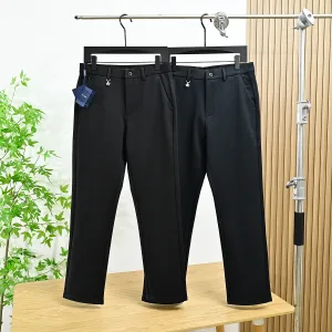 AAA Luxury Prada Trousers Red Cotton Wool Relaxed Fit Visually Slimming Sophistication Autumn Winter And Slim