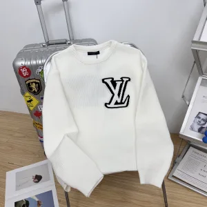 Designer Luxury Louis Vuitton Sweater White