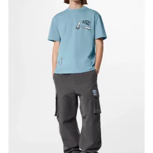 Designer Louis Vuitton Cargo Pants Ash Cotton Nylon Plain Weave