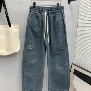 High Quality AAA Gucci Casual Pants Red Autumn Early