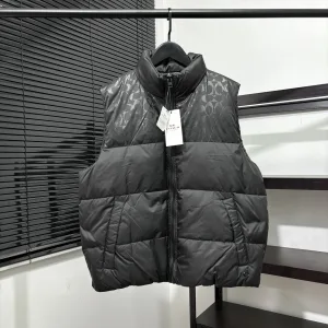 AAA High Quality Coach Vest Brown Feather Goose Down Duck Polyester Patch