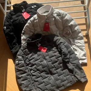 Luxury Designer Helly Hansen Cotton-Padded Coat Black Cotton Polyester Fiber Lightweight Outdoor
