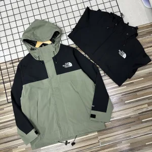 AAA The North Face Outerwear Red Windstopper Spring Autumn Color Blocking Windproof Cuffs