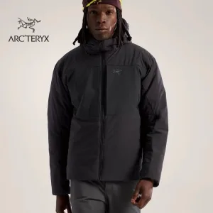 Luxury Designer Archaeopteryx Cotton-Padded Coat Red Nylon Plain Weave Patch Zippered Pocket
