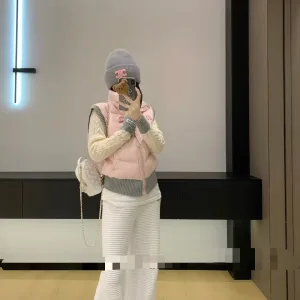 AAA Reps Miu Down Jacket Pink Winter Patch