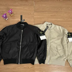 High Quality Stone Island Jacket Red Cotton Down Ribbed Fabric Street Style Winter Early