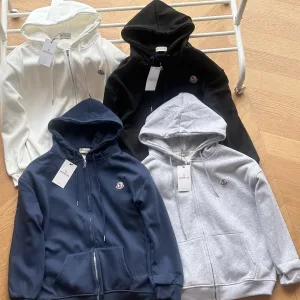 High Quality Moncler Hoodie Ash Suede