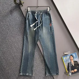 Reps Monk Pants Red Cotton Plain Weave Denim A Touch Of Understated Luxury Winter