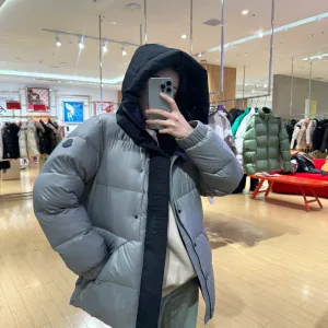 Super Clone Monk Down Jacket Red Goose Duck Nylon Zippered Pocket