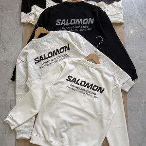 High Quality Reps Salomon Hoodie Ash Cotton Soft And Gentle Spring Autumn Winter Crisp Silhouette