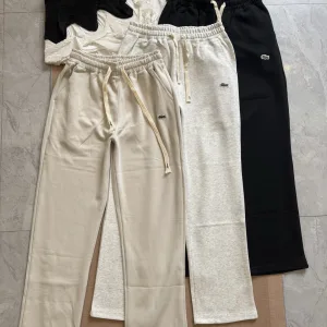 Luxury Lacoste Sweatpants Red Cotton Side Pockets
