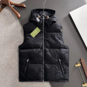 High Quality Gucci Down Jackets Red Goose Duck Nylon Premium Quality Zippered Pocket