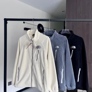 Reps AAA The North Face Coat Red Fleece Embroidery Windproof Cuffs