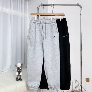 Reps Super Clone Nike Sweatpants Black Cotton Pure Fleece Soft And Gentle Winter