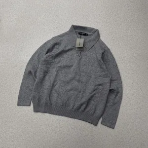 Luxury Balenciaga Sweater Dark Gray Wool Blend