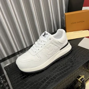 Luxury Designer Louis Vuitton Leather Sneakers
