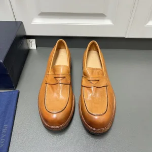 Luxury Prada Cowhide Leather Shoes For Fall