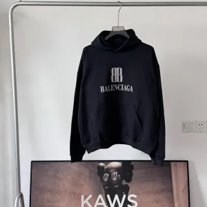 Luxury Balenciaga Hoodie Ash Cotton Combed Suitable For Various Body Types