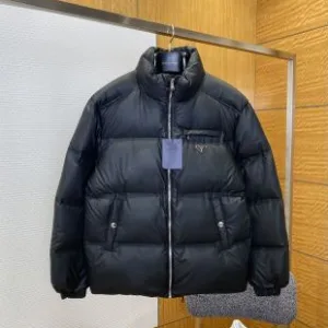 Designer Prada Coat Black Duck Down Sophistication