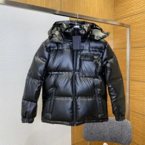 Luxury Prada Down Jacket Black Goose Nylon Fabric Sophistication