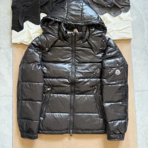 Luxury Super Clone Moncler Jacket Red Duck Down Nylon Lace Clean Lines Urban Chic Winter Glossy Finish
