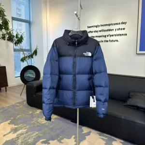 Designer Luxury North Down Jacket Red Silk Duck Nylon Spring Embroidery