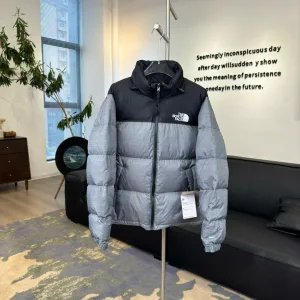 Luxury North Down Jacket Red Silk Duck Nylon Spring Embroidery