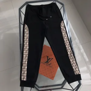 Designer Dior Sweatpants Black Jacquard Simple And Versatile Autumn Winter