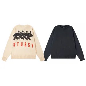 Designer Luxury Stussy Jacket Blue Eva Cotton Pure Jacquard Streetwear Exquisite Tailoring