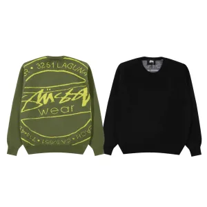 Designer Stussy Coats Green Eva Cotton Pure Jacquard Streetwear Exquisite Tailoring
