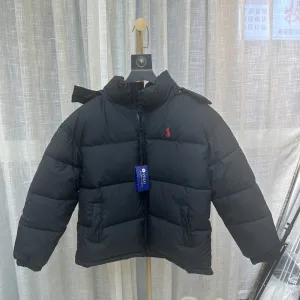 Super Clone AAA Ralph Lauren Cotton-Padded Coat Red Cotton Down Fleece Zippered Pocket