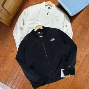 Designer North Face Outerwear Red Cotton Down Simple Style Autumn Winter Embroidery Ribbon Decoration