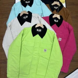 Super Clone High Quality Tiffany Outerwear Red Cotton Twill Streetwear Skateboarding Spring Autumn