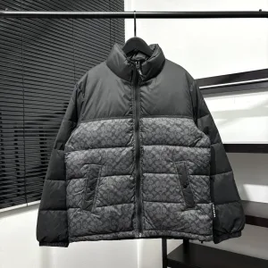 Designer Coach Outerwear Red Duck Down High-Quality Materials Winter Patch