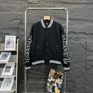 Reps High Quality Stussy Baseball Uniform Red Wool Blend Spring Summer