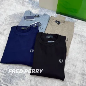 Reps Super Clone Fred Perry Long-Sleeved Shirts Red Cotton Pure Autumn Winter Embroidery