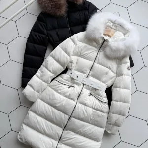 Luxury Reps Moncler Outerwear Black Down Nylon Slim Fit