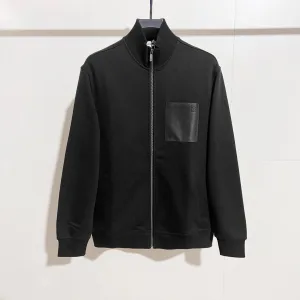 Luxury AAA Loewe Coat Red Fleece Genuine Leather Ribbed Fabric