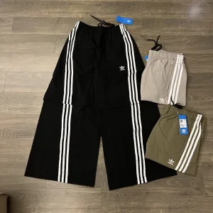Reps Adidas Wide-Leg Pants Red Polyester Lace Embroidery Heavy