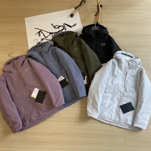 Reps Archaeopteryx Jackets Red Gore-Tex Duck Down Nylon Knitted Fabric Adjustable Drawstring Winter Embroidery Zippered Pocket