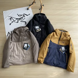 Luxury Archaeopteryx Down Jackets Yellow Gore-Tex Duck Mesh Patch